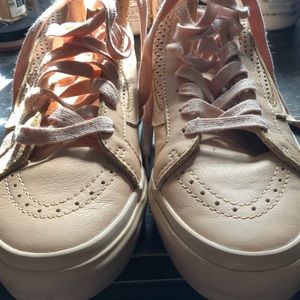 Vans nude leather sneakers
